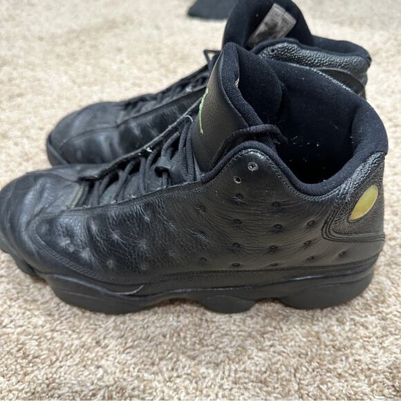 Men’s Jordan’s Shoes Black and Green Soles Sneakers - Size 12 - Picture 1 of 5